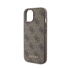 Guess Guess 4G Metal Gold Logo - Ohišje za iPhone 15 (rjavo)