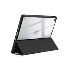 NEW Crong PrimeFolio - Ovitek za iPad 10,2" (2021-2019) s stojalom in prostorom za shranjevanje Apple Pencil (črn/prezoren)