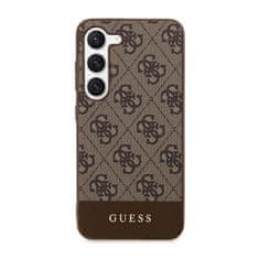 Guess Guess 4G Bottom Stripe Metal Logo Collection - Ohišje za Samsung Galaxy S23+ (rjavo)