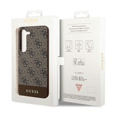 Guess Guess 4G Bottom Stripe Metal Logo Collection - Ohišje za Samsung Galaxy S23+ (rjavo)