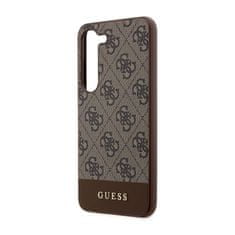 Guess Guess 4G Bottom Stripe Metal Logo Collection - Ohišje za Samsung Galaxy S23+ (rjavo)