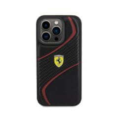 Ferrari Kovinski logotip Ferrari Twist - Ohišje za iPhone 15 Pro (črno)