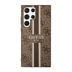 Guess Guess 4G Printed Stripe - Ohišje za Samsung Galaxy S23 Ultra (rjavo)