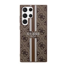 Guess Guess 4G Printed Stripe - Ohišje za Samsung Galaxy S23 Ultra (rjavo)