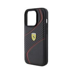 Ferrari Kovinski logotip Ferrari Twist - Ohišje za iPhone 15 Pro (črno)