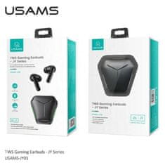 USAMS USAMS JY Series - slušalke Bluetooth 5.0 TWS + polnilno ohišje (črno)