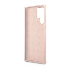 Guess Guess Silikonski kovinski logotip - Samsung Galaxy S23 Ultra Case (roza)