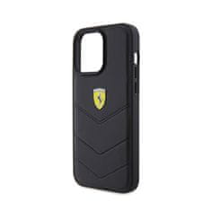 Ferrari Prešiti kovinski logotip Ferrari - Ohišje za iPhone 15 Pro Max (črno)