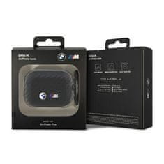 NEW BMW Carbon z dvojnim kovinskim logotipom - Ohišje za AirPods Pro (črno)