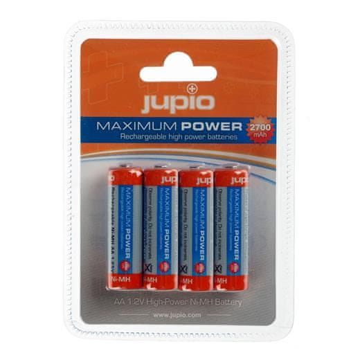 Jupio AA 2700 mAh baterije 4pcs, ki jih je mogoče ponovno napolniti