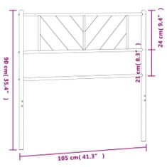 Vidaxl Kovinsko posteljno vzglavje črno 100 cm