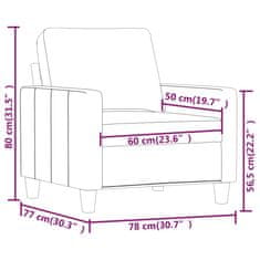 Vidaxl Fotelj črn 60 cm umetno usnje