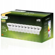 LUMILED 10x LED žarnica MR11 GU5.3 2,5W = 20W 220lm 3000K Toplo bela 120° 12V