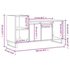 Vidaxl TV omarica črna 100x35x55 cm inženirski les