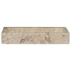 Vidaxl Stenski umivalnik krem 38x24x6,5 cm marmor