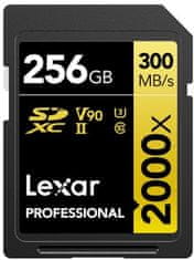 Lexar SDXC spominska kartica, 256 GB, UHS-II, V90