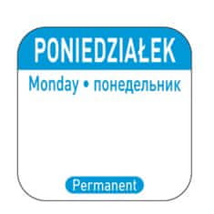 shumee Nalepke za varnost hrane za posode za večkratno uporabo Monday PL RU EN 1000 kos Hendi 850077