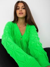 RUE PARIS Klasičen ženski pulover Bian neonsko zelena Universal