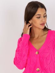 RUE PARIS Klasičen ženski pulover Bian neon roza Universal