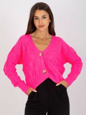 RUE PARIS Klasičen ženski pulover Bian neon roza Universal