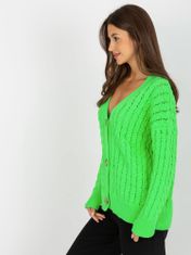 RUE PARIS Klasičen ženski pulover Tufa neonsko zelena Universal