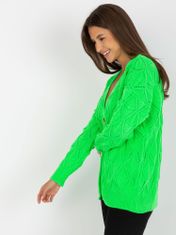 RUE PARIS Klasičen ženski pulover Bian neonsko zelena Universal