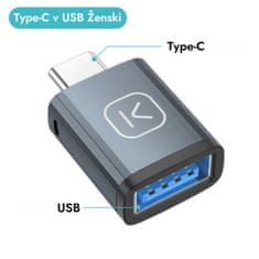 Kuulaa OTG Adapter USB > Type-C