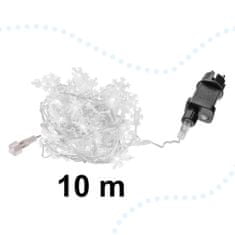 MG Snowflakes božične lučke 100 LED 10m, hladno bele