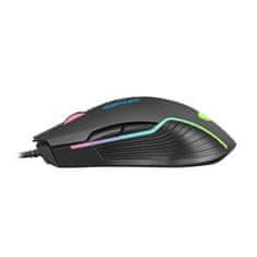 Fury Gaming Mouse Hustler, gaming, 6400DPI, USB, optična, žična, RGB, 7 gumbov, dolžina kabla 1,6 m, črna