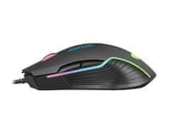 Fury Gaming Mouse Hustler, gaming, 6400DPI, USB, optična, žična, RGB, 7 gumbov, dolžina kabla 1,6 m, črna
