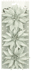 Božična vrtnica bleščice srebro 3pcs