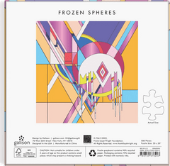 Galison Kovinska kvadratna sestavljanka Frank Lloyd Wright: Frozen Spheres 500 kosov
