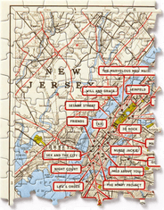 Galison Panoramska sestavljanka Zemljevid New Yorka 1000 kosov