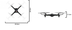 Syma x15a (2,4 GHz, žiroskop, samodejni zagon, lebdenje, doseg do 25 m, 28 cm) - črna