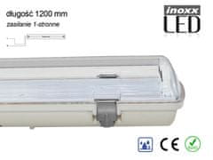 industrijska hermetična svetilka ip65 vodila 1x120cm t8 g13 z enostranskim napajanjem