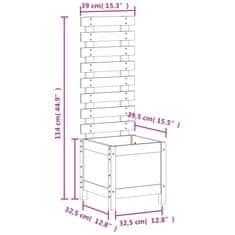 Vidaxl Vrtno korito s stojalom 39x39,5x114 cm trden les douglas