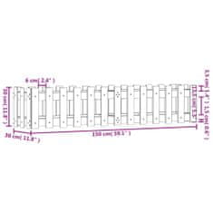 Vidaxl Vrtna visoka greda z ograjico 150x30x30 cm trden les douglas