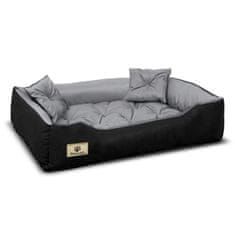 postelja prestiž 130x100 / 145x115cm sivo-črna