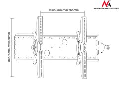 Maclean mc-521 b 23763 Nosilec za TV 37-70 palcev 75 kg črn