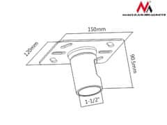 Maclean mc-706 43385 montažna plošča za tv nosilec 50kg profi market sistem