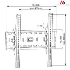 Maclean mc-778 51507 Držalo za TV 26-55 palcev črno do 45 kg max vesa 400x400