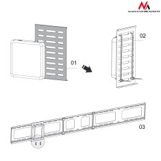 Maclean mc-802 57671 držalo za mini procesor, tanek odjemalec