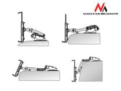 Maclean maclean držalo za tablični računalnik, zelo močno, abs, od 5" do 11", univerzalno, mc-627