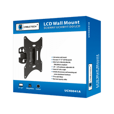 Cabletech stenski nosilec 23-43; črna lcd-uch0041