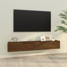 Vidaxl Stenska TV omarica 2 kosa rjavi hrast 100x30x30 cm inž. les