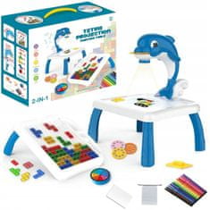 Luxma Projektor za risanje in učenje, projektor za otroke + igra Tetris