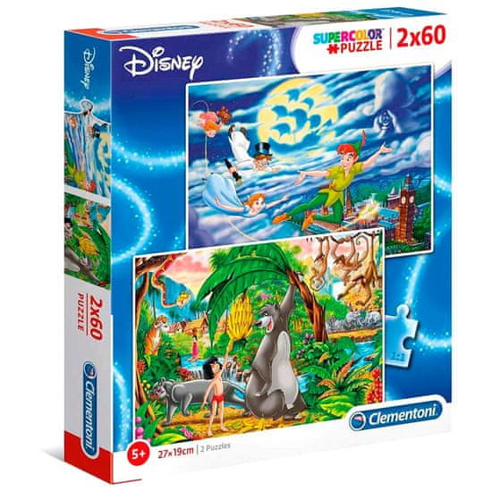 Clementoni Disney Peter Pan and Jungle Book puzzle 2x60 kosov