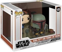 Funko POP! Star Wars Mandalorian - Boba Fett & Fennec Shand On Throne figurica (#486)