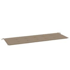 Vidaxl Blazina za vrtno klop taupe 150x50x3 cm oxford tkanina