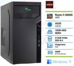 PCplus School namizni računalnik, R5 5600G, 16GB, SSD512GB, W11P EDU (144831)